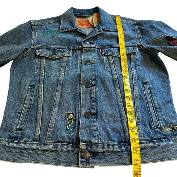 NWT Levi’s Freehand Embroidery Denim Trucker Jacket Small - Picture 8 of 12